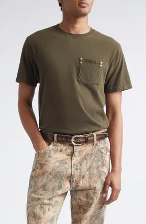 Phipps Stud Pocket Cotton T-Shirt in Loden Green at Nordstrom, Size Xx-Large