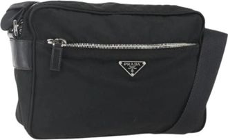Prada Pre-owned Vintage Nylon Cross Body Bag - Dames - Vintage Schoudertas - Zwart - ONE Size - Nylon - Vintage