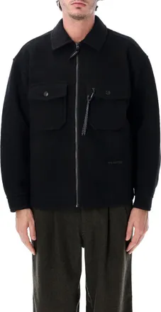 And Wander Wool Pocket Windproof Wool-Blend Bomber Jacket