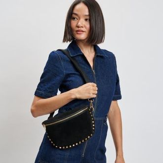 Urban Expression Gizelle Suede Crossbody Belt Bag for Stylish Women in Black at Nordstrom