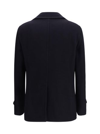 Tagliatore Double-Breasted Wool Caban Coat - Black