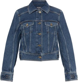 Balmain Denim Jacket - Dames - Spijkerjassen - Blauw - M - Denim - Jassen