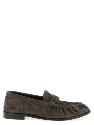 Saint Laurent Brown Calfskin Slip-On Mens Loafers