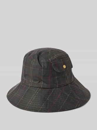 Barbour Bucket Hat aus gewachster Baumwolle Modell SCARLET in Oliv, Größe L