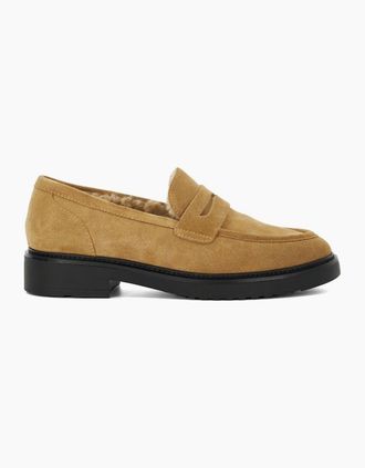 Dune London Womens Lo Garfeld Moc Toe Penny Loafers - Brown - Size: 6