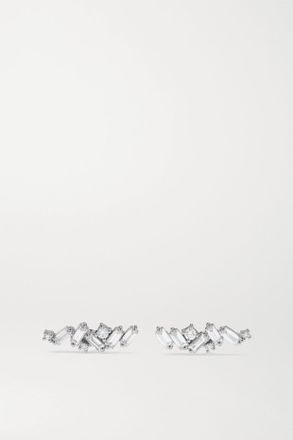 Suzanne Kalan Orecchini In Oro Bianco 18 Carati Con Diamanti