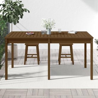 Berkfield Home Garden Table Honey Brown 159.5x82.5x76 cm Solid Wood Pine