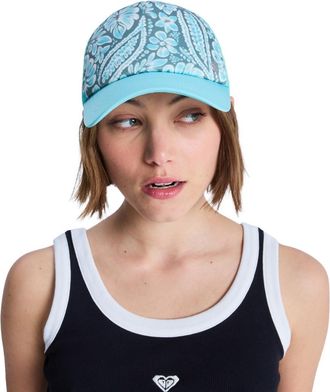 Roxy Trucker Cap ROXY Beautiful Morning, Damen, oil gr&uuml;n wildside paisley, Kunstfaser, Caps Trucker Cap