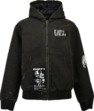 Enfants Riches Deprimes graphic-print hooded jacket - men - Cotton - S - Black