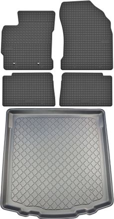 OEM Toyota Auris Ii Touring Sports Hybrid Kombi De 07.2013 A 12.2018 Set - Alfombrillas De Goma Para Coche + Alfombrilla Para Maletero