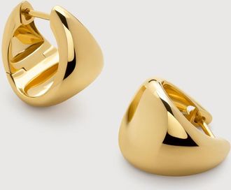 Monica Vinader Gold Tapered Small Hoop Earrings
