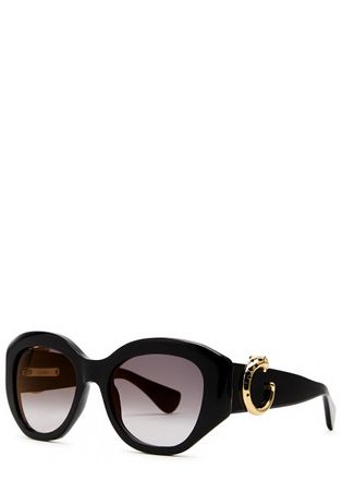 Cartier Cartier Panth&egrave;re de Cartier Oversized Sunglasses - Black - One Size