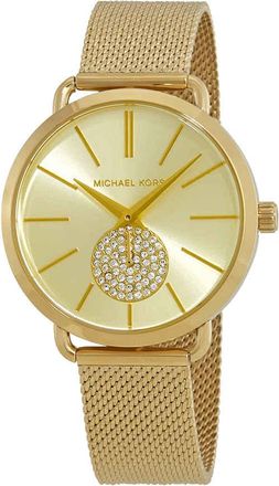Michael Kors Porita Gold Dial Ladies Watch MK3844