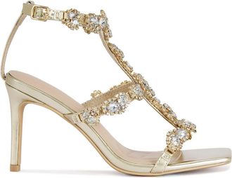 Azalea Wang Zeta Stiletto Sandal in Gold at Nordstrom, Size 6.5
