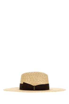 Borsalino Beige Sophie Logo Hat
