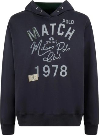 La Martina Match Hoodie - - Sweatshirts & Hoodies - Uomo - Blu - M