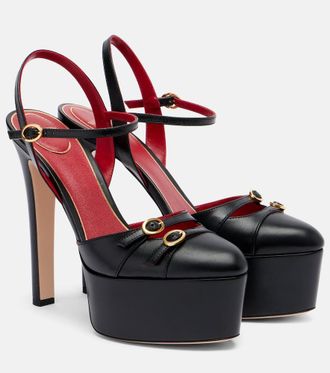 Valentino Garavani Crasher 145 leather platform pumps