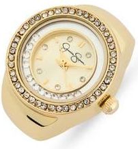 Jessica Simpson Floating Crystal Ring Watch in Gold at Nordstrom Rack