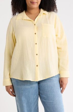 Beach Lunch Lounge Amada Shirt in Pale Banana at Nordstrom, Size 2 X
