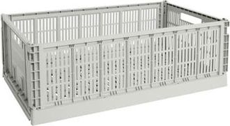 HAY Basket Colour Crate - Grey - Recycled polypropylene - Designer Hay Studio