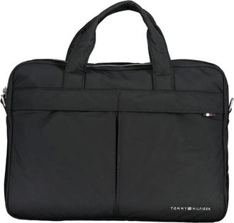 Tommy Hilfiger Tassen, Heren, Zwart, ONE Size, Polyester, Zwart Polyester Accessoire met Strak Ontwerp