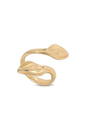 Ettika Twisted Petal Wrap Ring in Gold at Nordstrom, Size 7