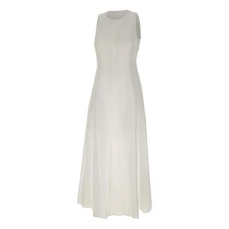 Eleventy Midi Dresses, female, White, Size: S Sleeveless A-line Dress