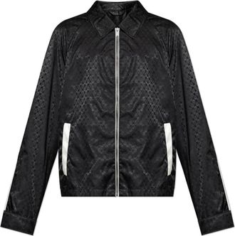 Alexander McQueen Alexander McQueen, Light Jackets, male, Black, Size: XL Skull Jacquard Jacket