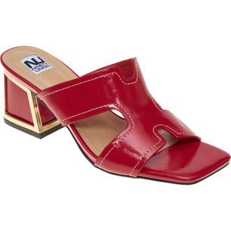 Ninety Union Bright Block Heel Slide Sandal in Red at Nordstrom Rack, Size 4