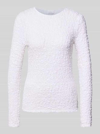 Rich & Royal Slim Fit Longsleeve mit floralem Allover-Detail in Offwhite, Gr&ouml;&szlig;e XL