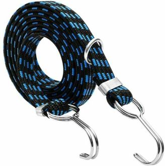OEM Cuerda El&aacute;stica Extragrande Con Gancho Para Equipaje, Bicicletas, Patinetes Y Motocicletas, 100-400 Cm - Azul. 2m-crezuo