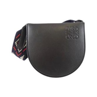 Loewe Pre-owned Cross Body Bags, female, Black, Size: ONE SIZE Pre-owned Heel Pouch Small Calf Shoulder Bag