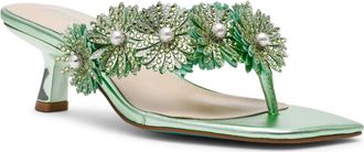 Betsey Johnson Lesli Kitten Heel Sandal in Mint at Nordstrom, Size 7.5
