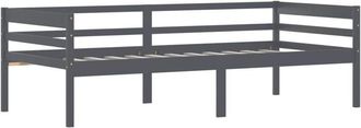 vidaXL Vidaxl - Estructura Cama Sin Colch&oacute;n Madera Pino Gris Oscuro 90x200 Cm