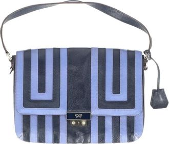 Anya Hindmarch Pre-owned Shoulder Bags, female, Blue, Size: ONE SIZE Pre-owned Leather shoulder-bags