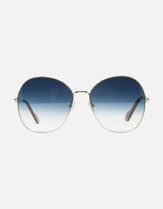 Lanvin Womens Lanvin Gradient Blue Lens Gold Sunglasses - Size: ONE size