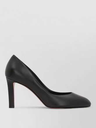 Christian Louboutin fannylove leather pumps block heel pointed toe