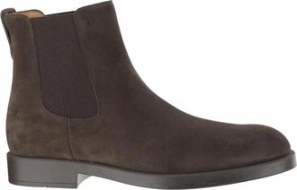 Tod's Bruine Su&egrave;de Enkellaarzen Lage Hak - Heren - Chelseaboots - Bruin - 39 EU - Su&egrave;de - Schoenen