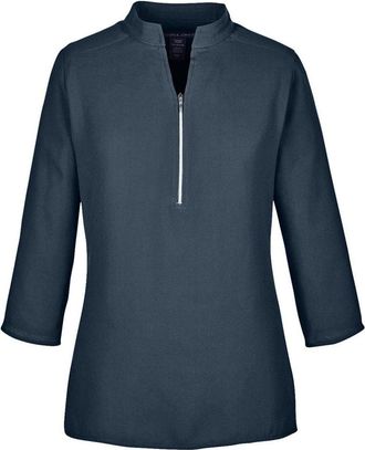 Devon & Jones Womens Perfect Fit Three-Quarter Sleeve Crepe Tunic