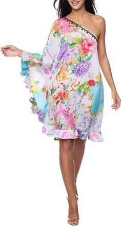 Ranee’s One-Shoulder Ruffle Dress in Pink at Nordstrom Rack