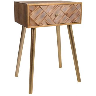 Wanderlust Deco Wanderlust Deco - Mesita De Madera Marr&oacute;n 45x34x67