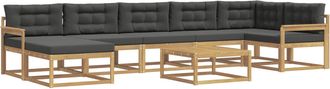 vidaXL Conjunto De Sof&aacute;s De Exterior 8 Uds. Blanco Y Antracita Vidaxl