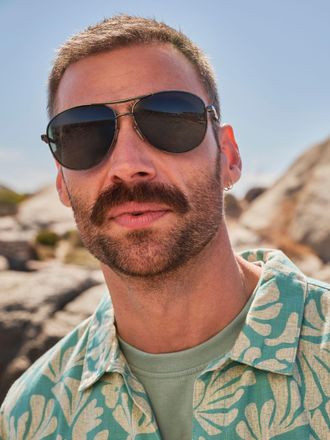Fat Face FatFace Alex Gun Metal Aviator Sunglasses