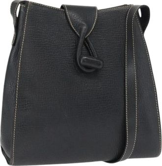 Loewe Pre-owned Shoulder Bags, female, Blue, Size: ONE SIZE Pre-owned Leather Shoulder Bag