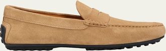 Tod's Mens City Gommino Suede Penny Loafers