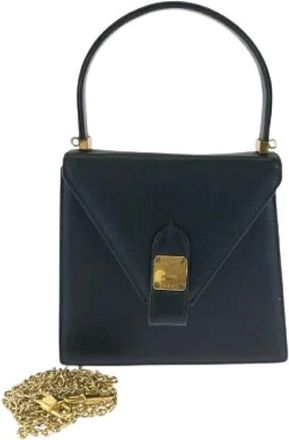 MCM Pre-owned Handbags, female, Black, Size: ONE SIZE Pre-owned Leather 2way bag