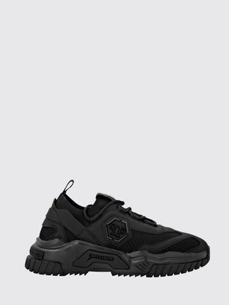 Philipp Plein Low-Top Sneakers in Crochet Knit with Serrated Sole and Hexagon Logo