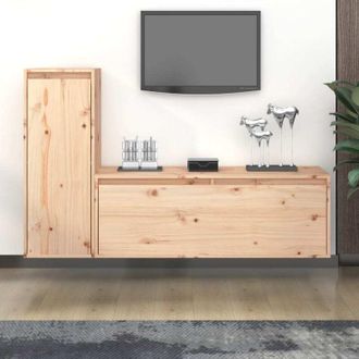 vidaXL Vidaxl - Muebles Para Tv 2 Piezas Madera Maciza De Pino
