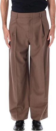 Christophe Lemaire Single-Pleat Wide-Leg Tailored Pants