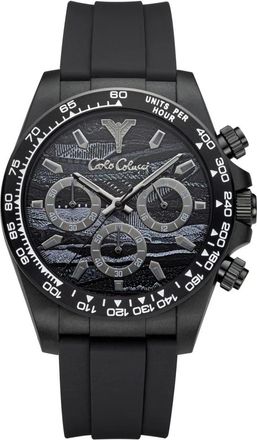 Carlo Colucci Orologio con cinturino in silicone - - Accessories - Uomo - Nero - ONE SIZE